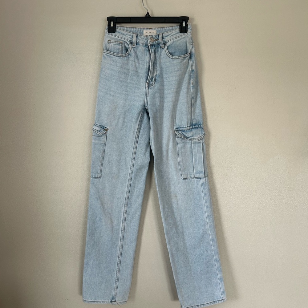 PacSun Light Blue 90’s Boyfriend Straight Leg Cargo jeans